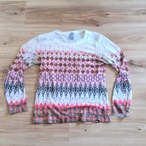 Women's Prana burnout long sleeve shirt, size medium